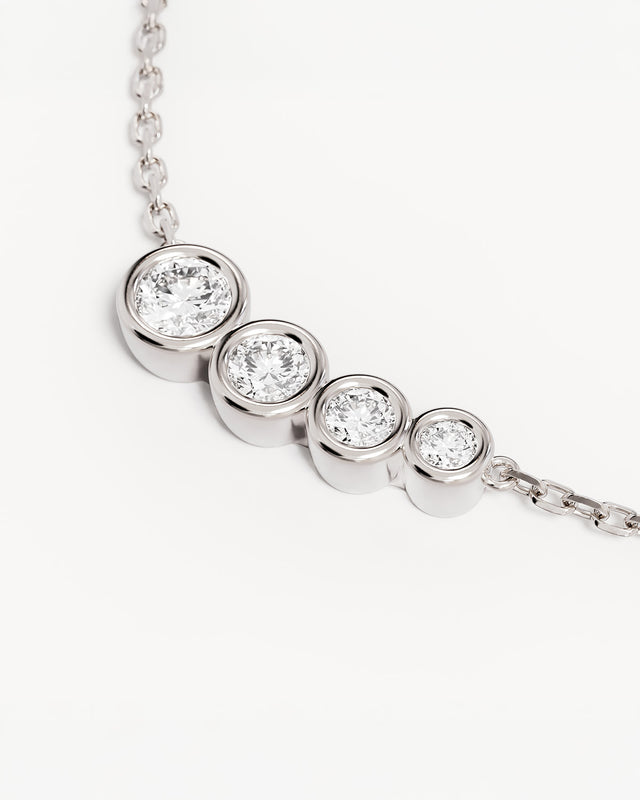 Sterling Silver Crystal Dew Necklace