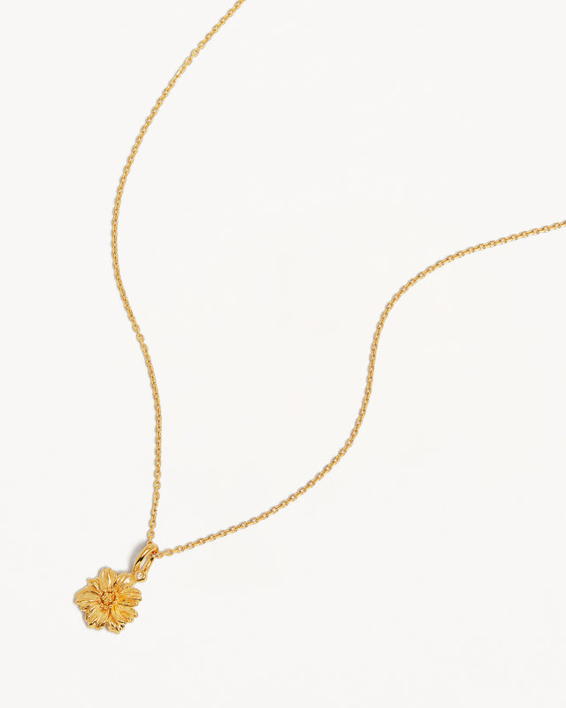 18k Gold Vermeil Cosmos October Birth Flower Necklace