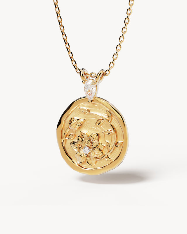 18k Gold Vermeil Serene Lotus Necklace
