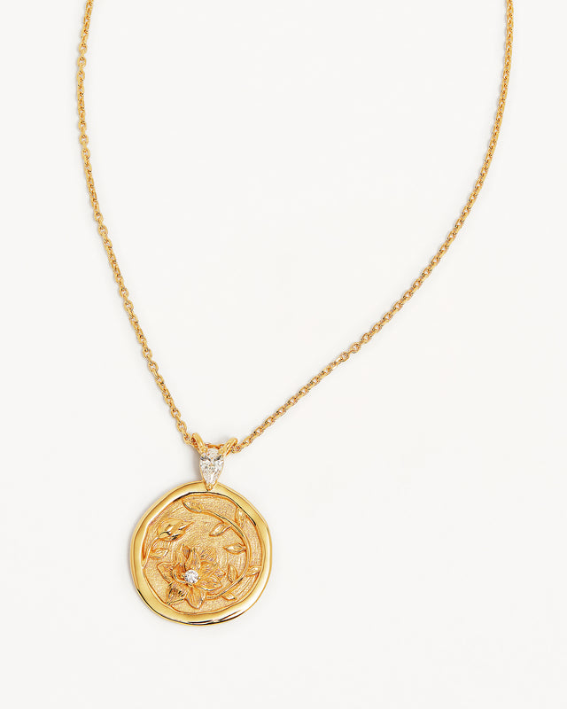 18k Gold Vermeil Serene Lotus Necklace