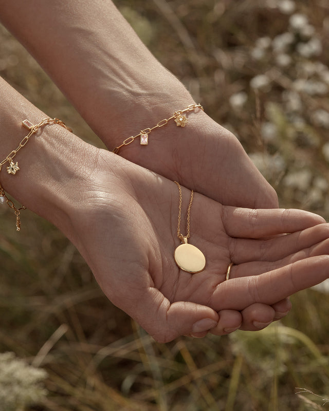 18k Gold Vermeil Serene Lotus Necklace