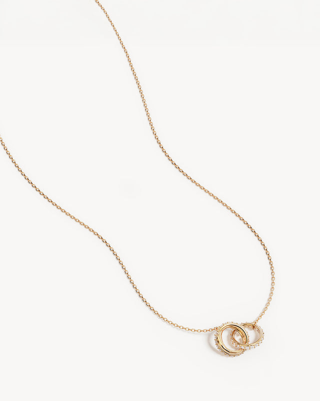 18k Gold Vermeil Entwined Hearts Necklace