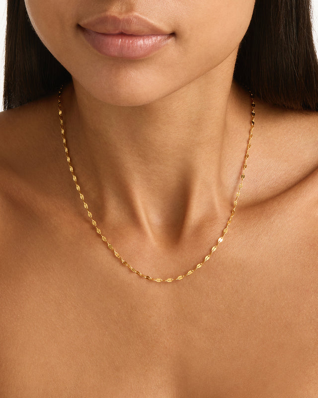 18k Gold Vermeil Light Catcher Sparkle Chain Necklace