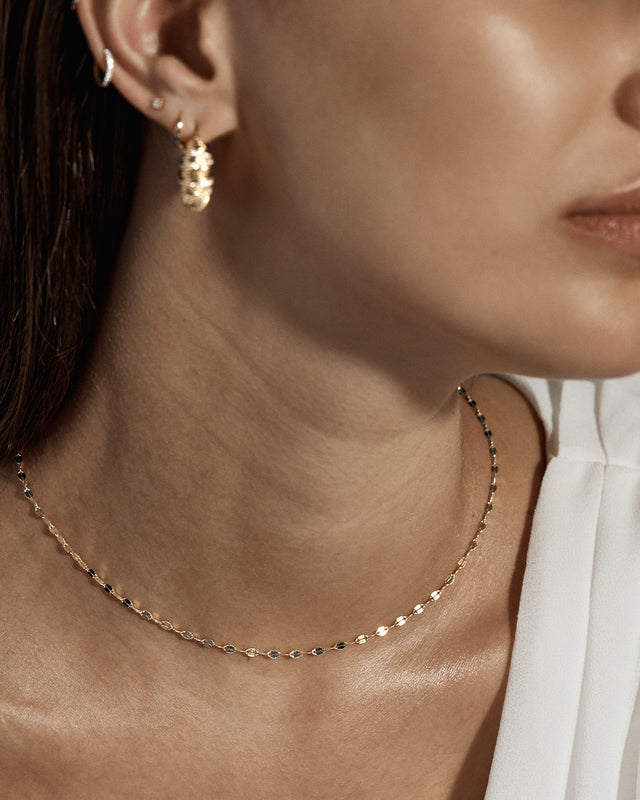 18k Gold Vermeil Light Catcher Sparkle Chain Necklace