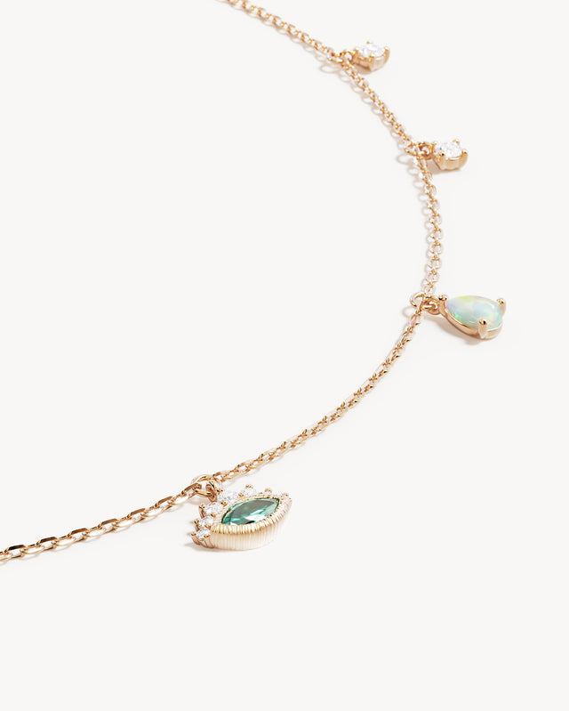 18k Gold Vermeil Hope and Protection Necklace
