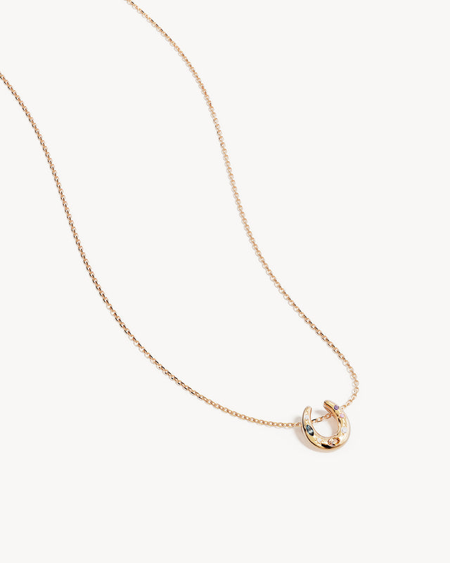 18k Gold Vermeil Lucky Horseshoe Necklace