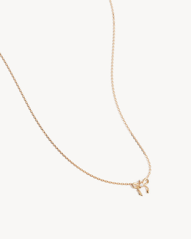 18k Gold Vermeil Forever More Bow Necklace