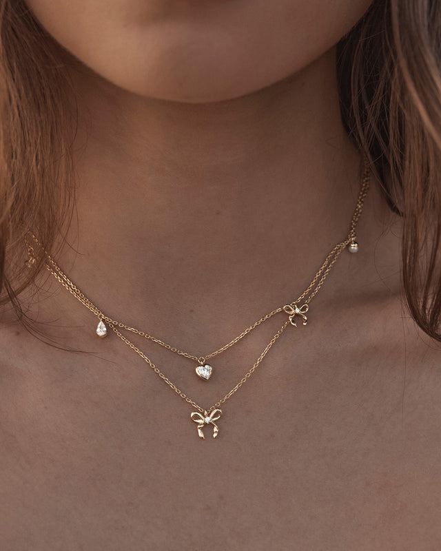 18k Gold Vermeil Forever More Bow Necklace