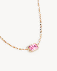 9k Solid Gold Deeply Loved Sapphire Necklace