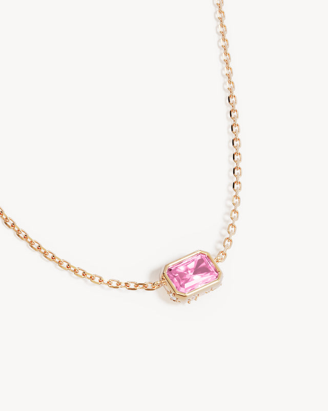 9k Solid Gold Deeply Loved Sapphire Necklace