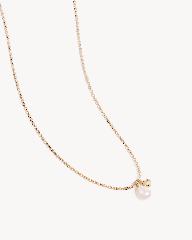 18k Gold Vermeil Under the Moonlight Pearl Necklace