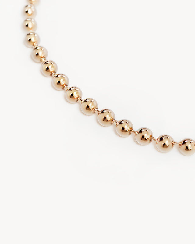 18k Gold Plated Ball Chain Necklace
