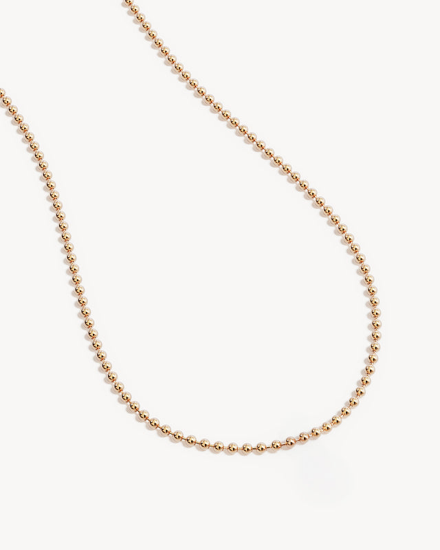 18k Gold Plated Ball Chain Necklace