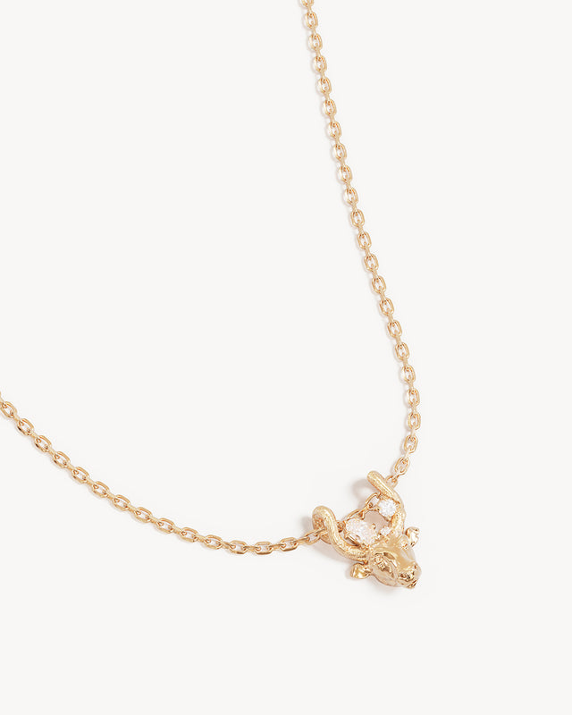 18k Gold Vermeil You Are Magic Zodiac Necklace Taurus