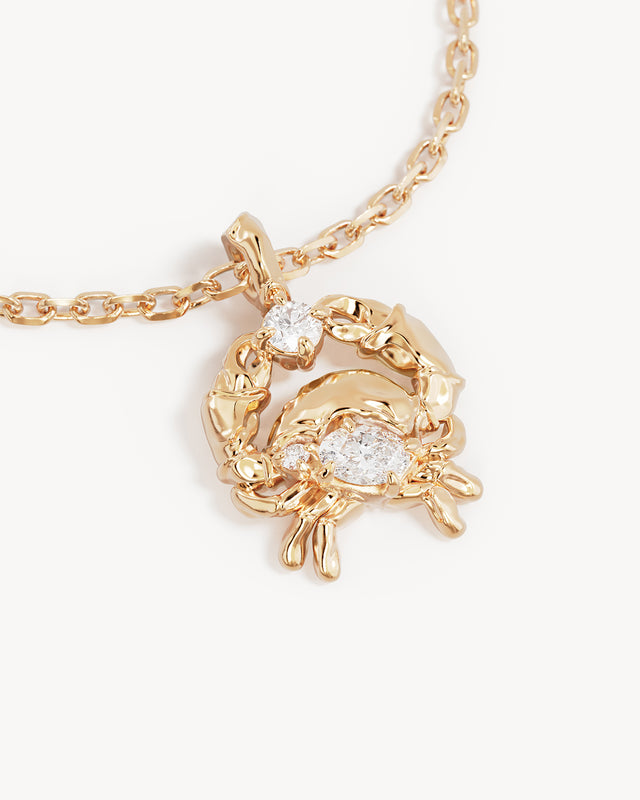 18k Gold Vermeil You Are Magic Zodiac Necklace Cancer