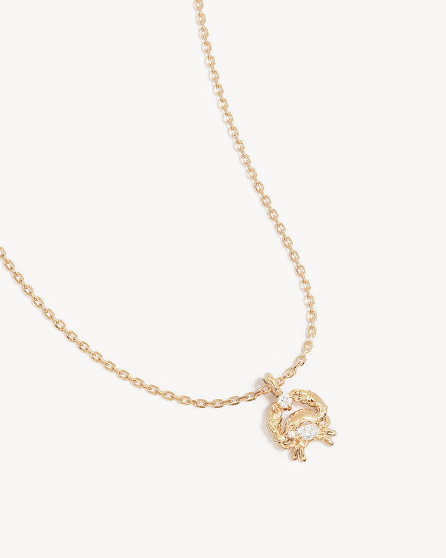 18k Gold Vermeil You Are Magic Zodiac Necklace Cancer