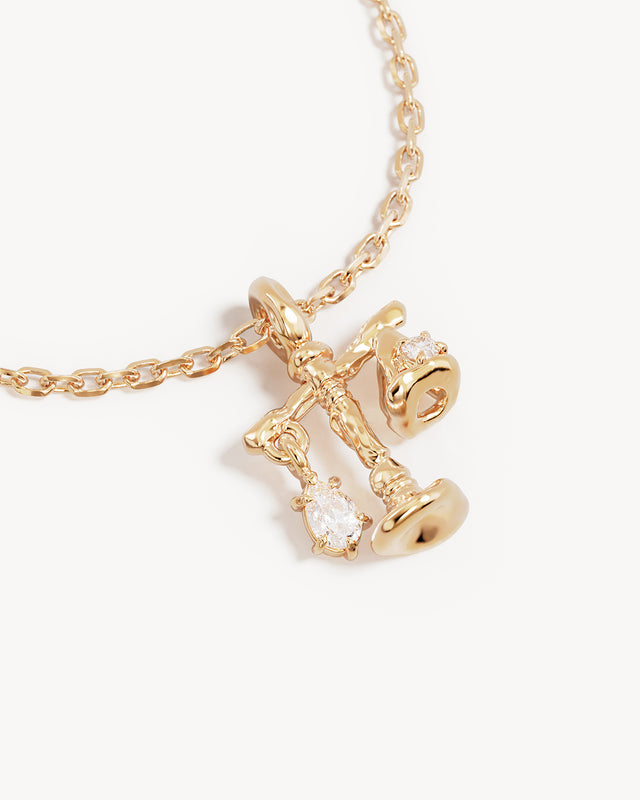 18k Gold Vermeil You Are Magic Zodiac Necklace Libra