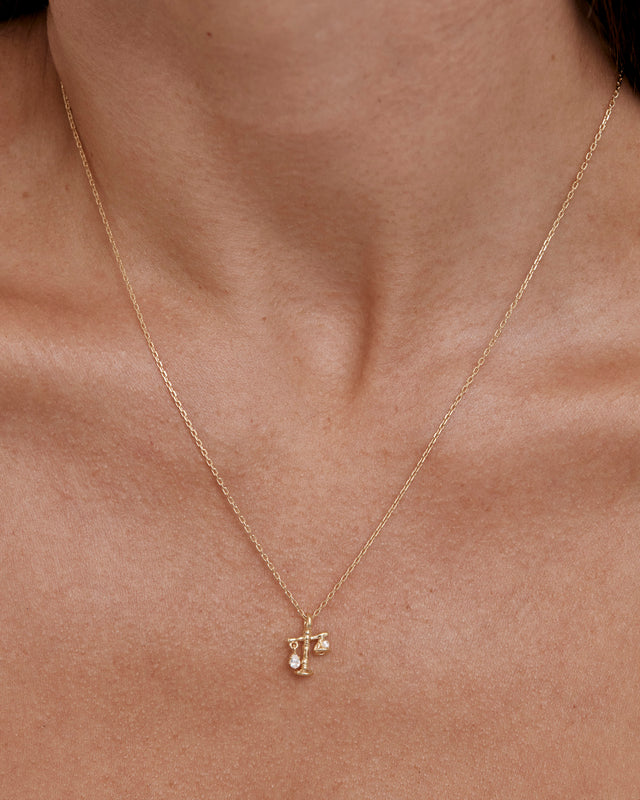 18k Gold Vermeil You Are Magic Zodiac Necklace Libra