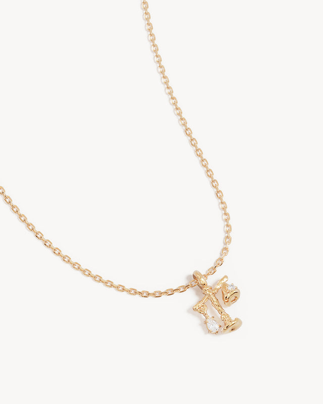 18k Gold Vermeil You Are Magic Zodiac Necklace Libra
