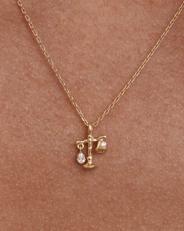 18k Gold Vermeil You Are Magic Zodiac Necklace Libra
