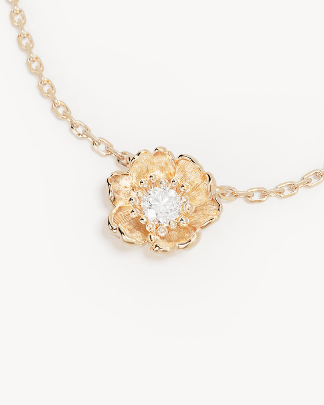 9k Solid Gold Whispers of Spring Lab-Grown Diamond Necklace