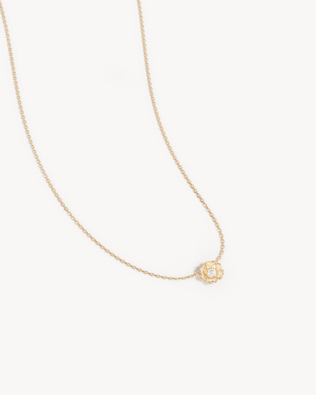 9k Solid Gold Whispers of Spring Lab-Grown Diamond Necklace