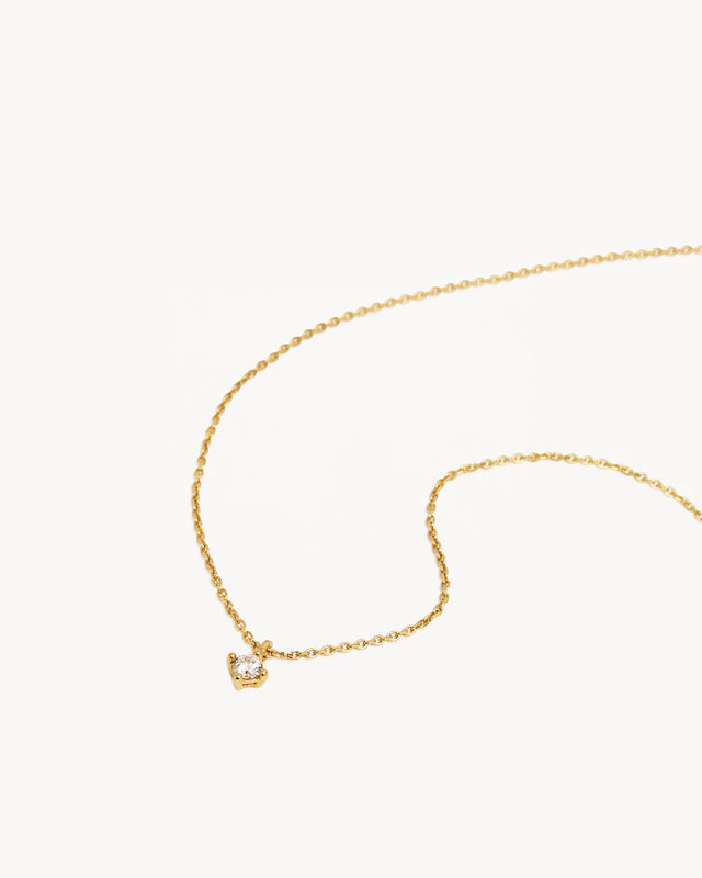 14k Solid Gold Water Drop Diamond Necklace