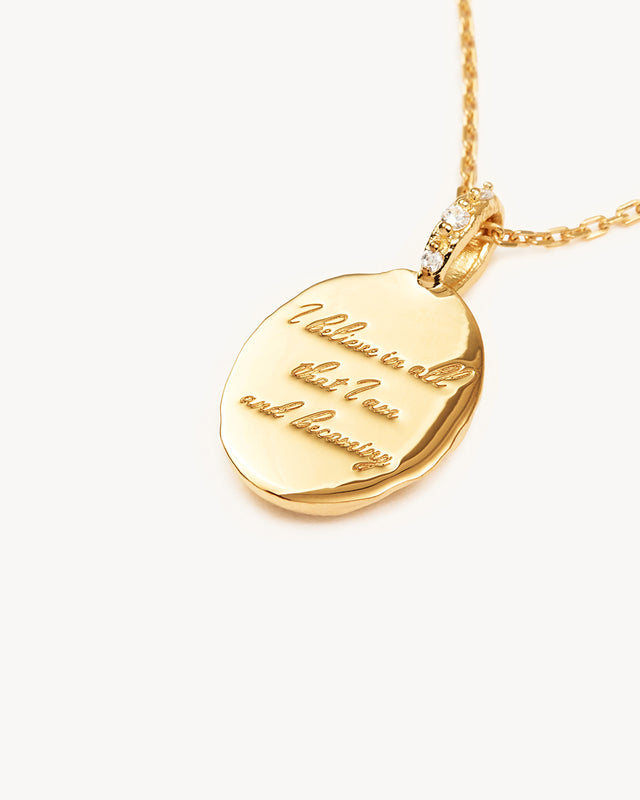 18k Gold Vermeil Believe Small Necklace