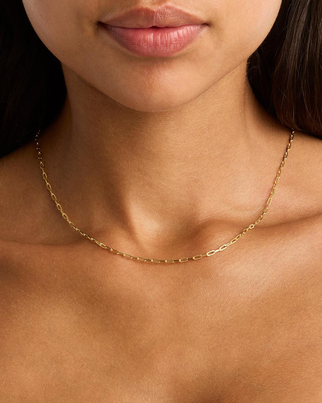 18k Gold Vermeil 18" Link Chain Necklace