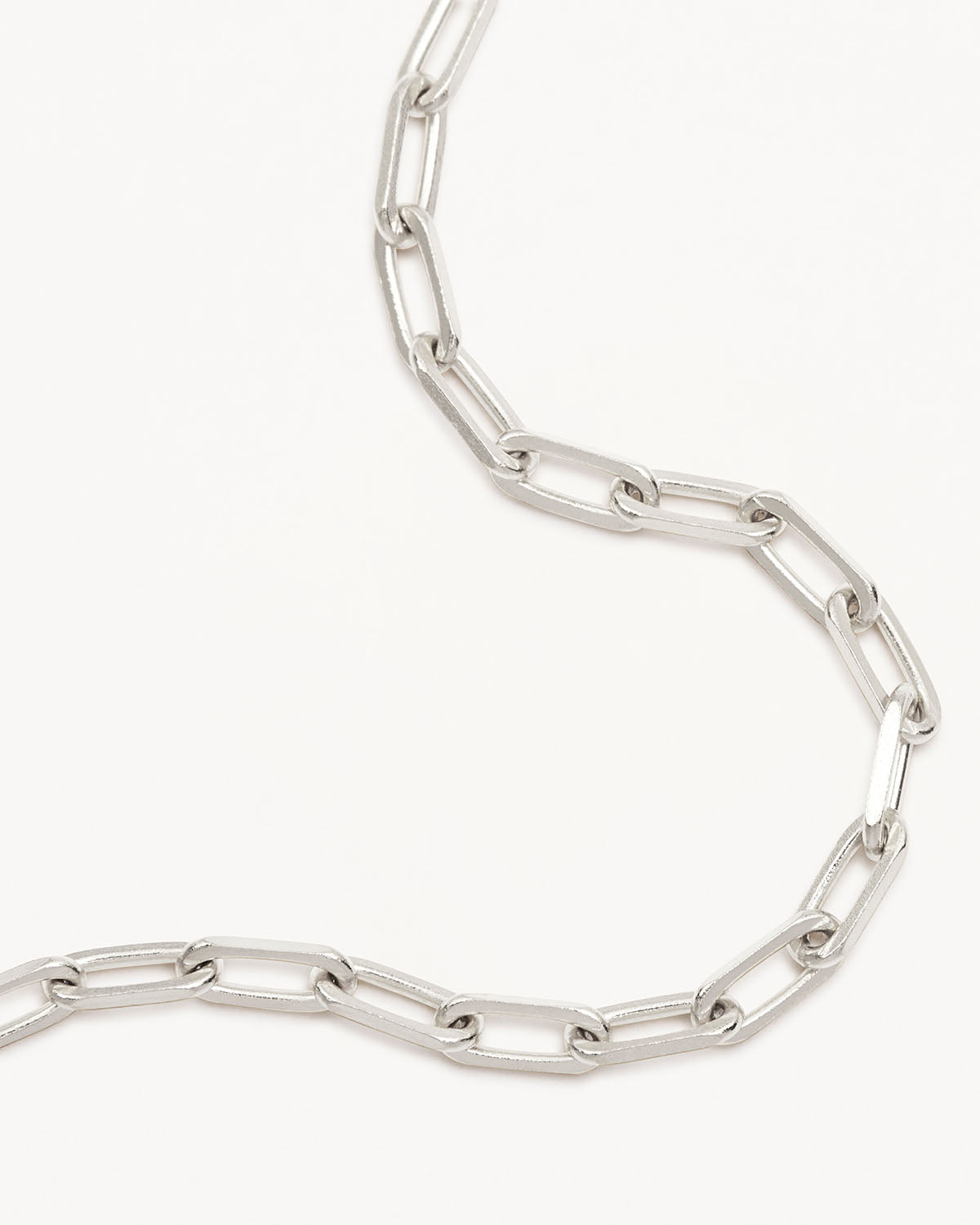 Large link deals silver chain necklace