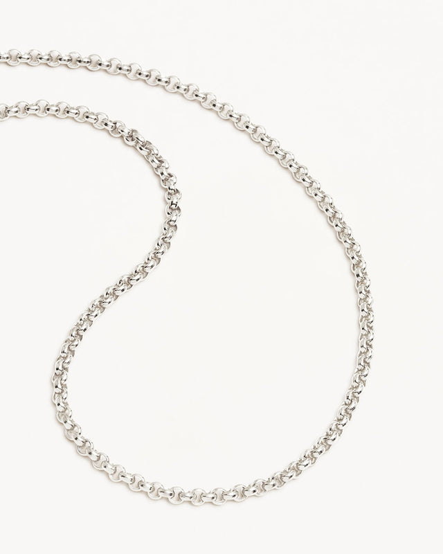 Silver 18" 3mm Belcher Chain Necklace