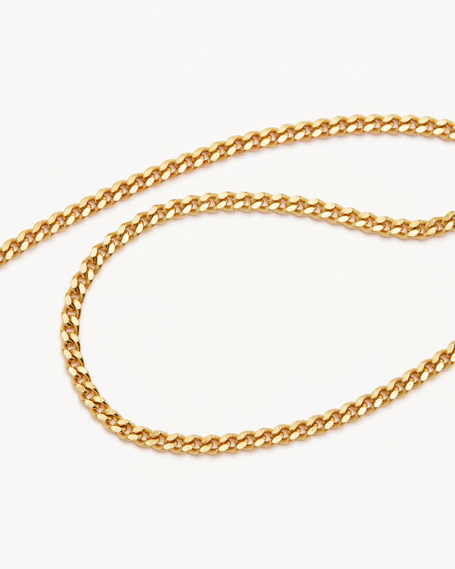 18k Gold Vermeil 19" Fine Curb Chain Necklace