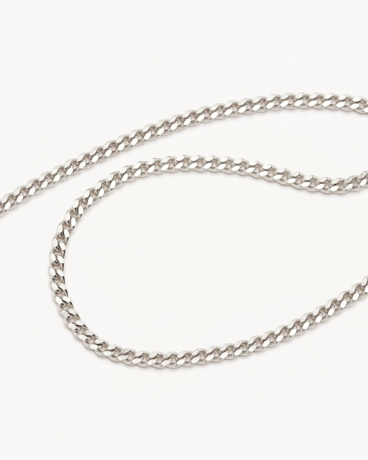 Silver deals curb necklace