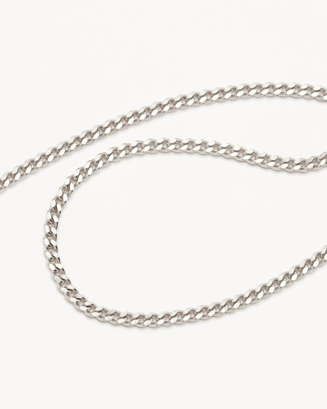 Sterling Silver 19" Fine Curb Chain Necklace