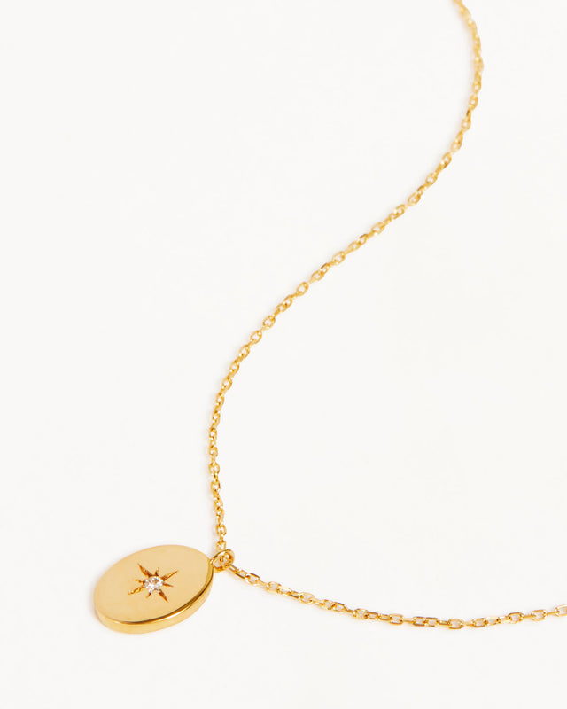 14k Solid Gold Shine Your Light Diamond Necklace