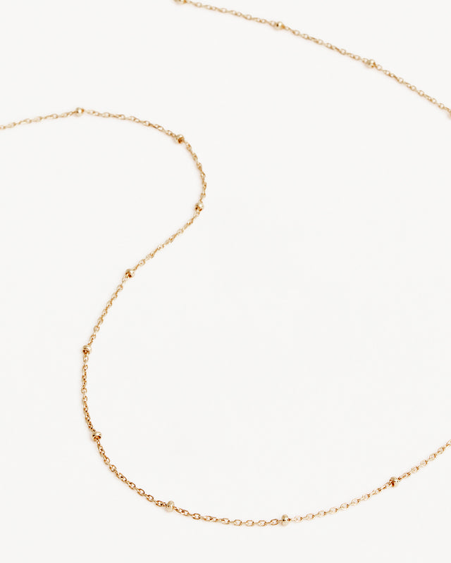 9k Solid Gold Ball Chain Necklace