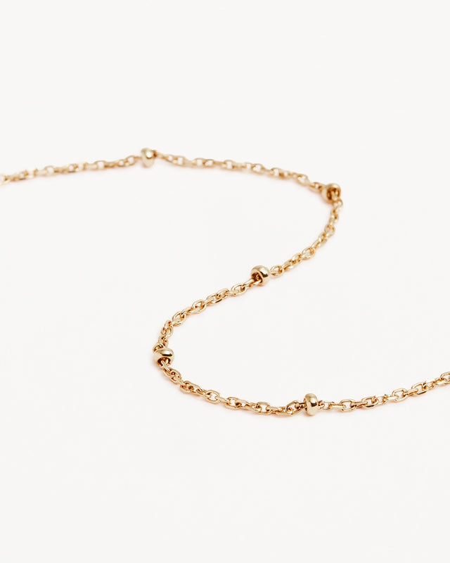 9k Solid Gold Ball Chain Necklace