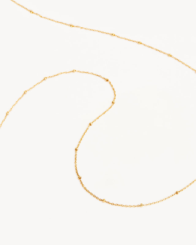 14k Solid Gold 21” Ball Chain Necklace
