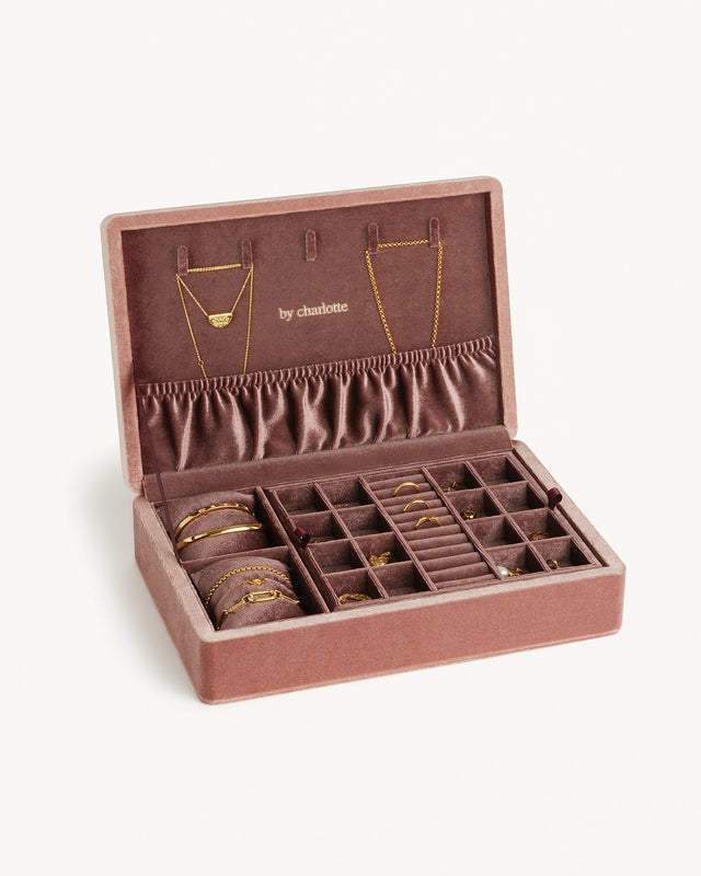Velvet Lotus Jewellery Box - Dusty Rose