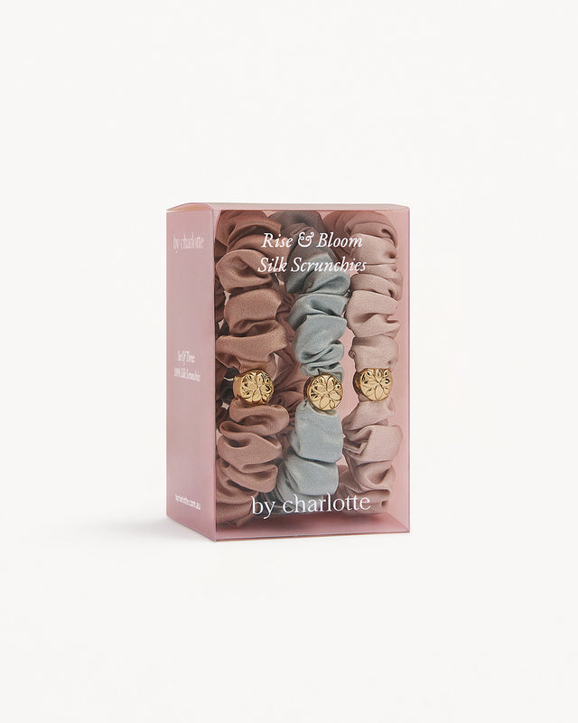 Rise and Bloom Silk Scrunchies