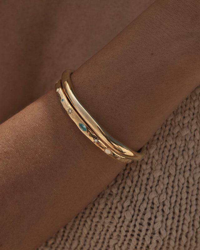18k Gold Vermeil Hope and Protection Cuff