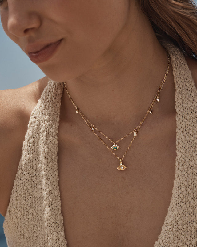 18k Gold Vermeil Hope and Protection Necklace