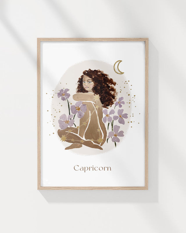 Zodiac Goddess A4 Unframed Print - Capricorn