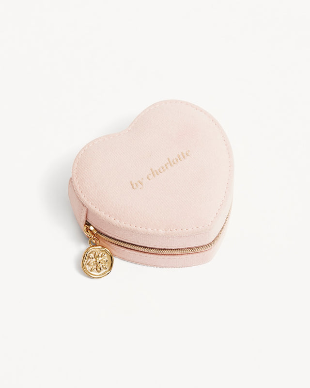 Love Unlocked Heart Shaped Jewellery Box - Blush