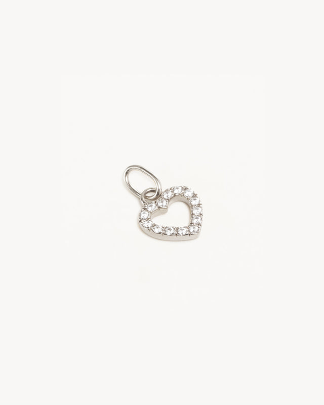 14k Solid White Gold Eternal Love Diamond Necklace Pendant