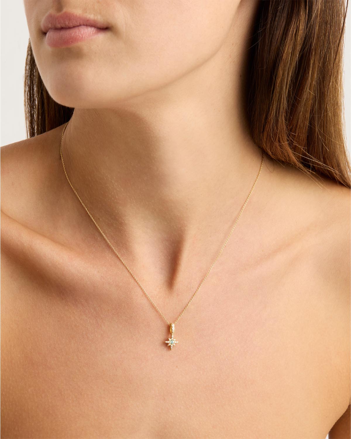 Gold and clearance topaz necklace