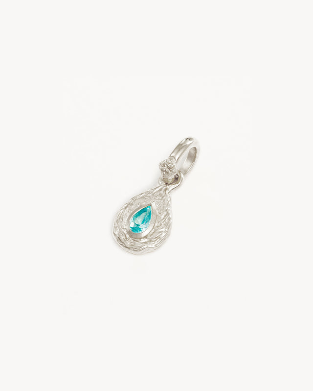 Sterling Silver With Love Birthstone Annex Link Pendant - December