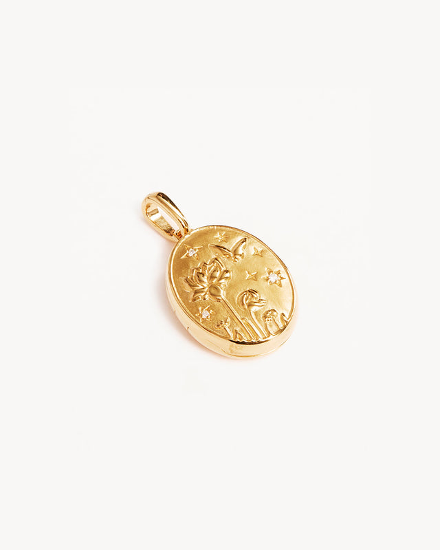 18k Gold Vermeil Everything You Are Is Enough Locket Pendant