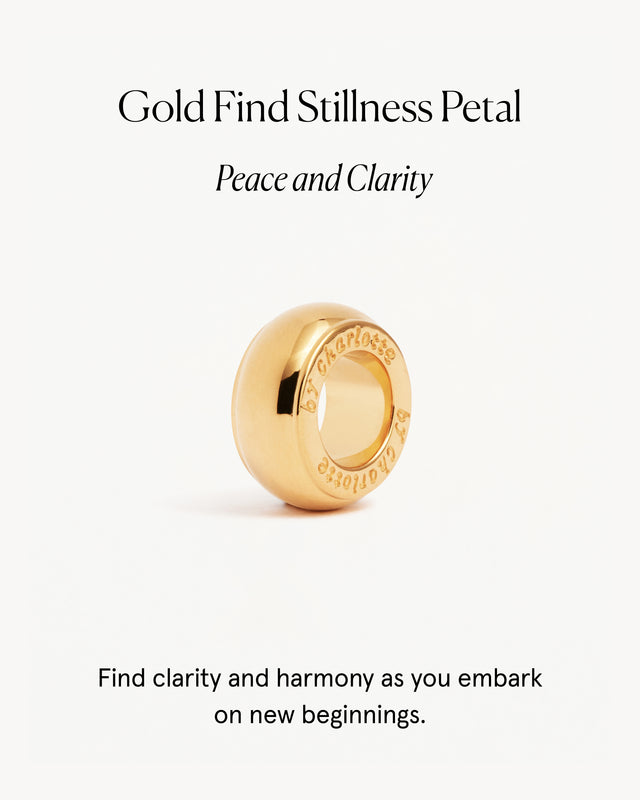 18k Gold Vermeil Find Stillness Petal Charm