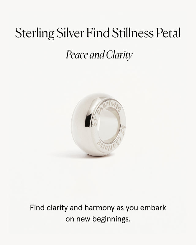 Sterling Silver Find Stillness Petal Charm